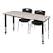 Regency Tables > Height Adjustable > Rectangular Table & Chair Sets, 72 W, 30 L, 23-34 H, Maple MT7230PLAPBK40BK - alternate 1